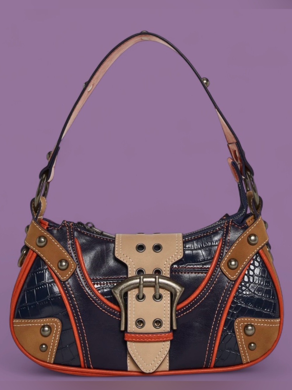 Current Mood x Dolls Kill - Savage Ways Shoulder Bag - Navy